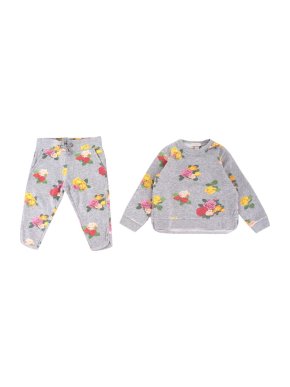 Stella McCartney Girls Grey Floral Sweatshirt and Trousers Set