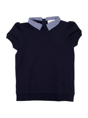 Gucci Girls' Navy Cotton-blend Top