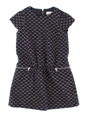 Tartine et Chocolat Girls Navy and Pink Knit Dress