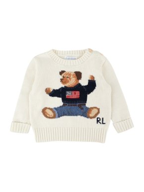 Ralph Lauren Boys 9-months Knit Bear Jumper