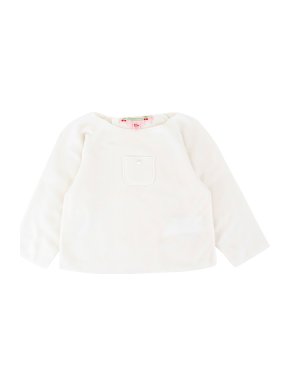 Bonpoint Baby 12-months White Fleece Jumper