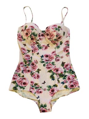 Dolce & Gabbana rose-print balconette swimsuit