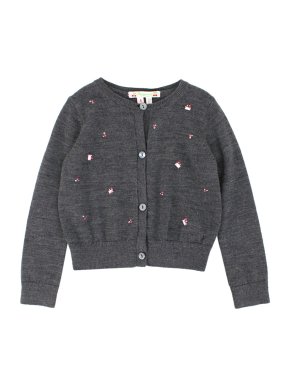 Bonpoint Girls 4-years Grey Embellished Cardigan