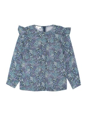 Gucci Girls 5-years Blue Floral Long-sleeved Top