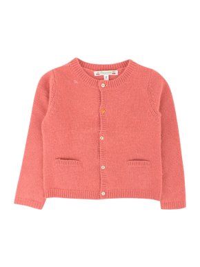 Bonpoint Girls Pink Cashmere Cardigan