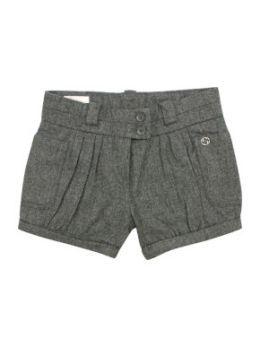 Gucci Girls 18-24M Grey Wool Pleated Shorts