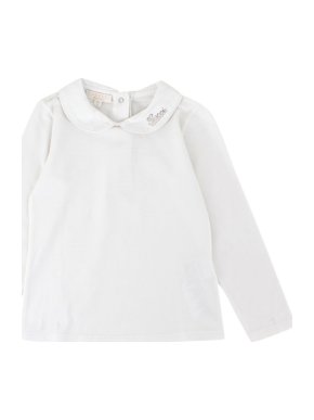 Gucci Girls White Cotton Jersey Long-sleeved Top