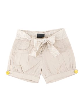Fendi Girls Beige Cotton Shorts