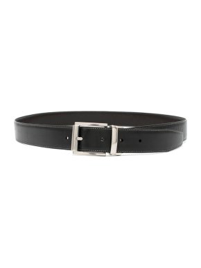 Tumi Black Detachable Buckle Leather Belt