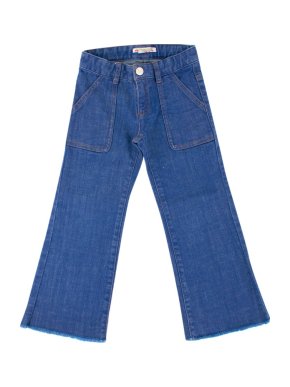 Bonpoint Girls 6Y Blue Wide-leg Denim Jeans