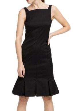 Karl Lagerfeld Black Chiffon Tie Dress