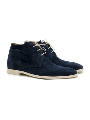 Sutor Mantellassi Navy Suede Ankle Boots