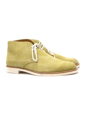Tanino Crisci Pistachio Canvas Ankle Boots