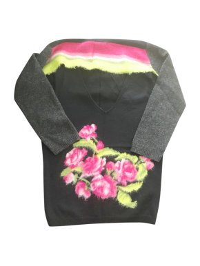 Kenzo Keno black floral knitted twin set