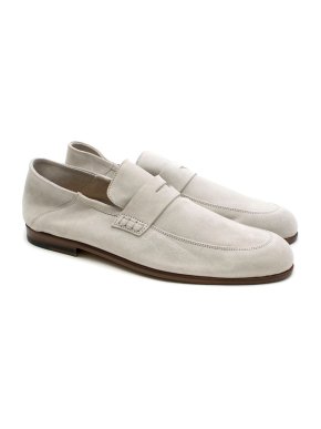 Harrys of London Light Grey Suede Loafers