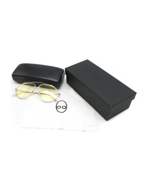 Saturnino Eyewear Justice 1 Yellow Aviator Sunglasses