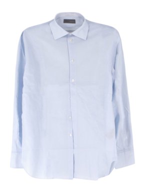 Kilgour Light Blue Cotton Pique Shirt