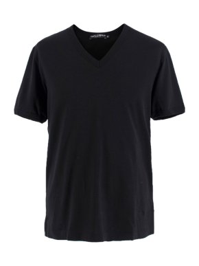 Dolce & Gabbana Black Cotton T-shirt