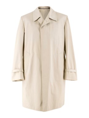 Cesare Attolini Beige Cotton Trench Coat