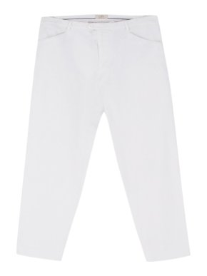 100% Capri White Straight Fit Jeans