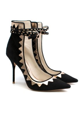 Sophia Webster Black Suede Ankle Strap Pumps