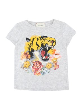 Gucci Girls Light Grey L'Aveugle Par Amour T-shirt