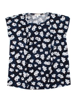 Gucci Girls Navy Floral Print Top