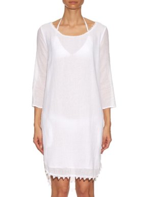 Velvet by Graham & Spencer White Cover-Up Dress