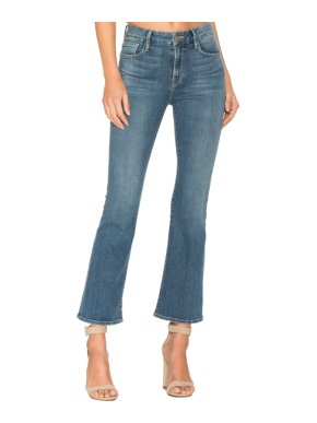 Frame Denim 'Le Crop Mini Boot' Blue-washed Jeans