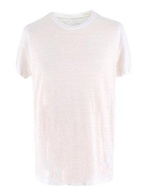120% LINO White Linen T-shirt