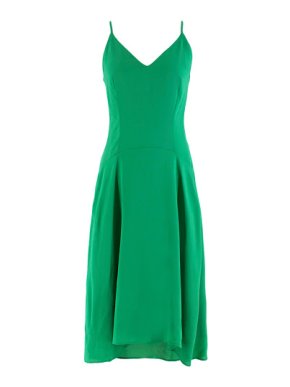 Balenciaga Green Silk-Crepe Dress
