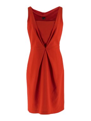 Fendi Red V-Neck Mini Dress