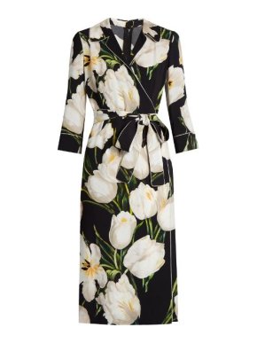 Dolce & Gabbana Tulip-print cady dress