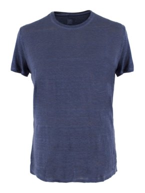 120% LINO Navy Linen T-shirt
