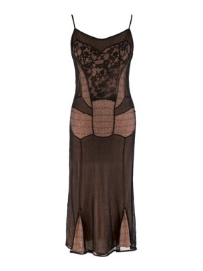 Christian Dior Boutique Black & Nude Lace Dress