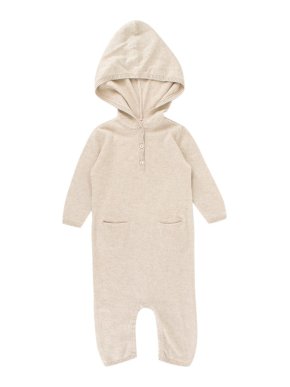 Bonpoint Baby 6M Beige Cashmere & Silk Baby Grow