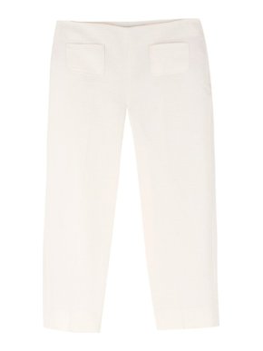 Christian Dior Off-White Jacquard Crop Trousers