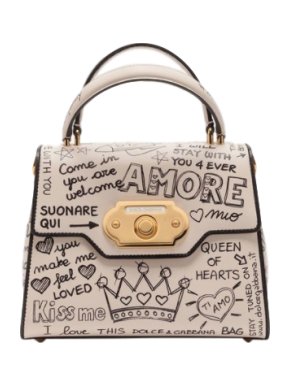 Dolce & Gabbana Graffiti Print Welcome Top Handle Bag