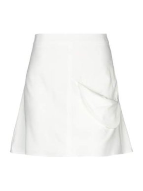 JW Anderson draped-pocket white mini A-line skirt