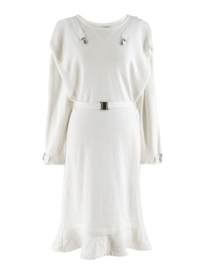 JW Anderson White Fleece-back Jersey Sweatshirt  Rope Dress