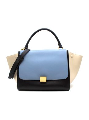 Celine Leather Tri-colour Trapeze Top handle Bag