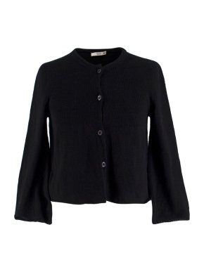 Prada Black Knit Button-up Cardigan