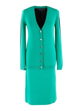 Jonathan Saunders Black/Pistachio Skirt and Cardigan