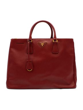 Prada Red Leather Galleria Saffiano Top-handle Bag
