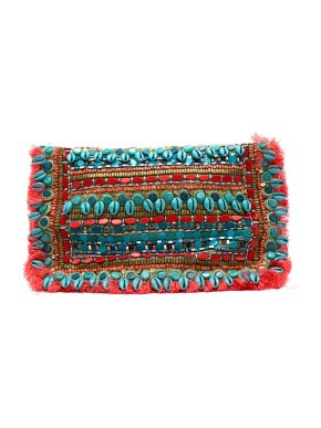 Matthew Williamson Suede Bead Embellished Clutch Bag