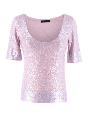 Donna Karan Cashmere blend Sequin Top