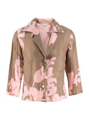Paul Smith pink and brown floral shirt
