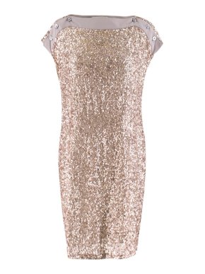 Stella McCartney Taupe Sequin Shift Dress