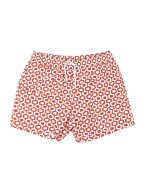 Fresobol Carioca White and Red Patterned Swim Shorts