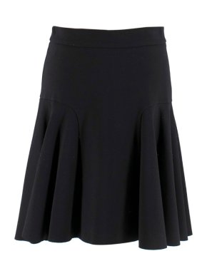 Parosh Black Pleated Circle Skirt